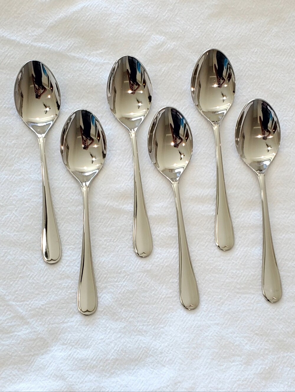 WMF Set 6 Cromargan Germany 18/10 Stainless Steel Coffee Spoons, Vintage, MCM